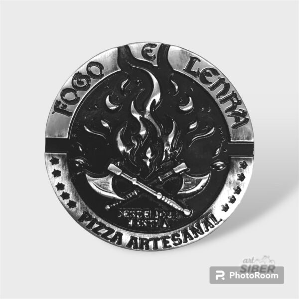 brasão confraria fogo e lenha em metal - Image 6