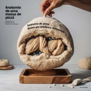 estampas com anatomia da massa de pizza