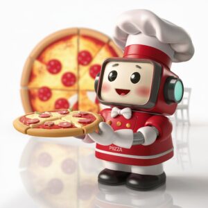ESTAMPAS AVATAR DO ASSISTENTE DIGITAL DO PIZZA MÓVEL