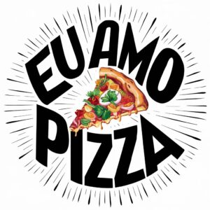 Conjunto de estampas eu Amo pizza