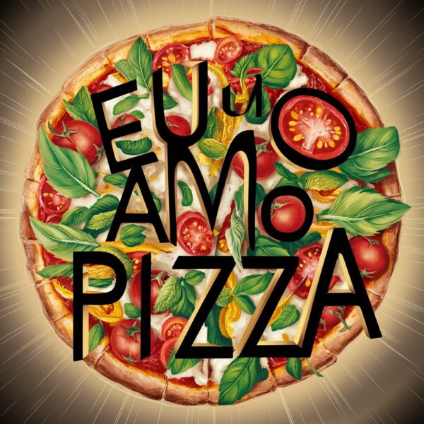 Conjunto de estampas eu Amo pizza - Image 3