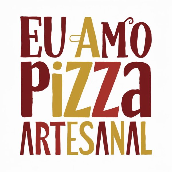 Conjunto de estampas eu Amo pizza - Image 4
