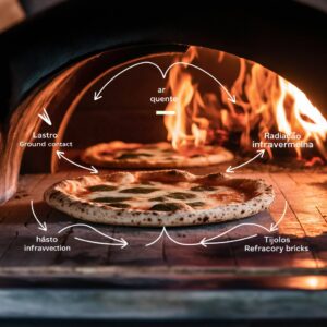 estamparia fisica do calor para assar pizzas no forno a lenha