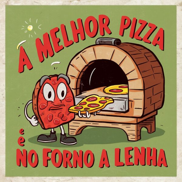 estamparia a melhora pizza é feita no forno a lenha - Image 6
