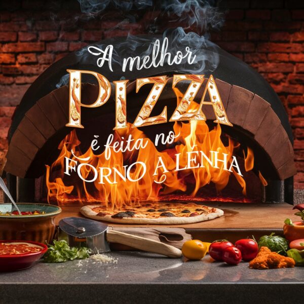 estamparia a melhora pizza é feita no forno a lenha - Image 2
