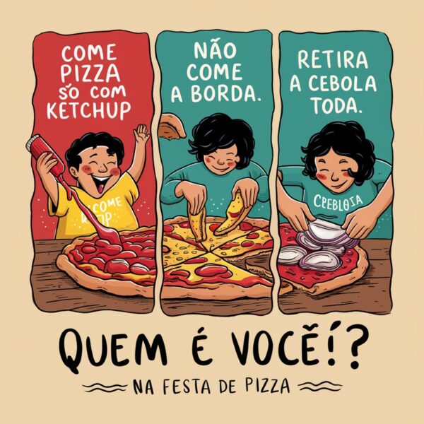 estampa de quem é você na festa da pizza - Image 5