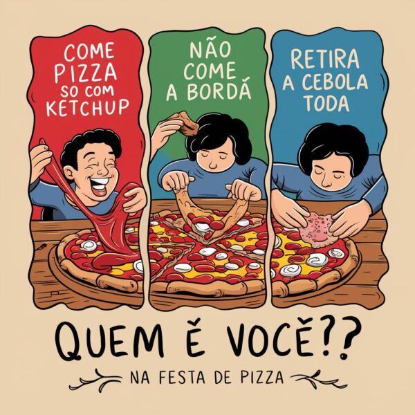 estampa de quem é você na festa da pizza - Image 6
